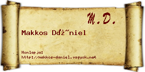 Makkos Dániel névjegykártya