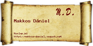 Makkos Dániel névjegykártya